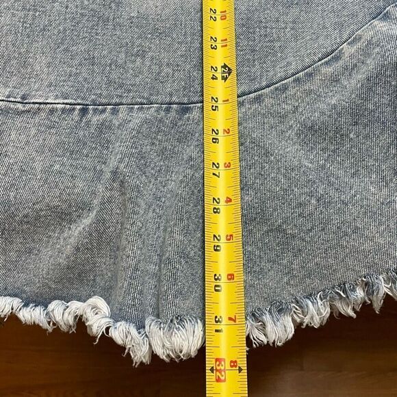 MLM Label Henri Denim Jean Dress Raw Hem Size XS - Picture 7 of 13